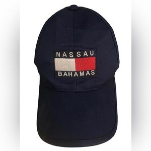 Nassau Bahamas Baseball Cap Blue Red & White Adjustable Sports Hat cruise wear